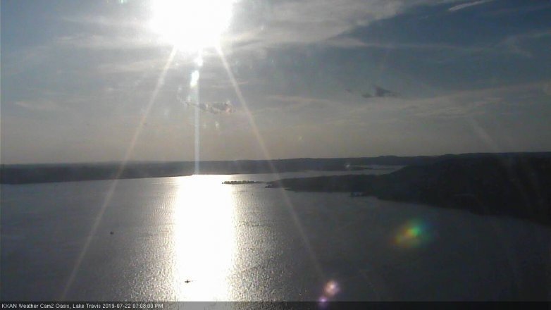 Lake Travis webcam, July 22, 2019 6:10 PM CT