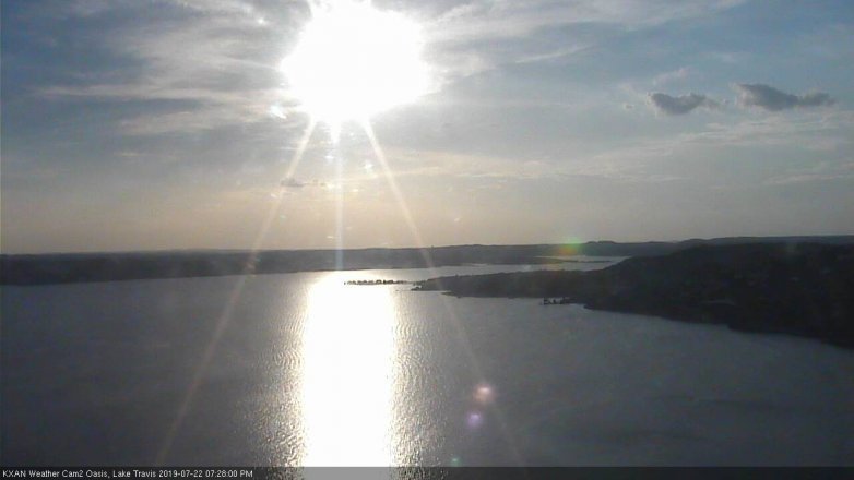 Lake Travis webcam, July 22, 2019 6:30 PM CT