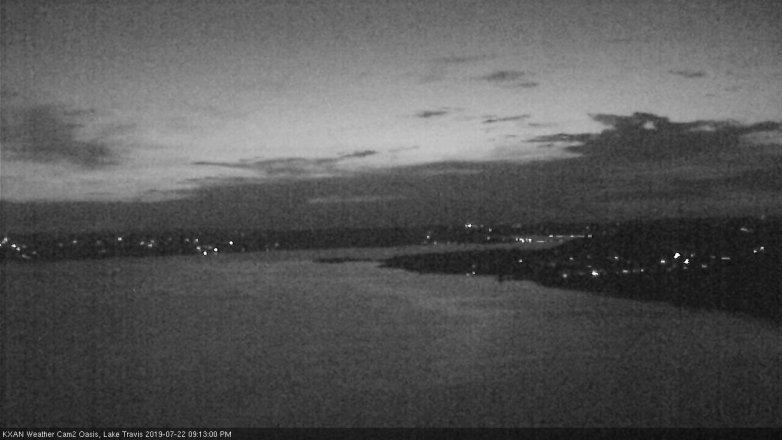Lake Travis webcam, July 22, 2019 8:15 PM CT
