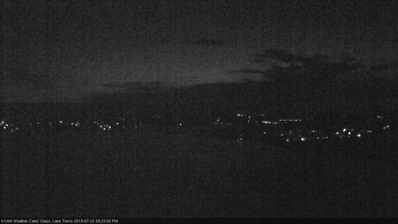 Lake Travis webcam, July 22, 2019 8:25 PM CT