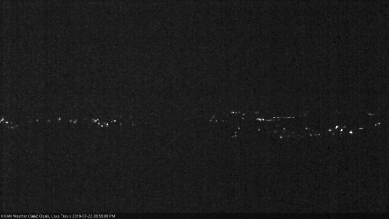 Lake Travis webcam, July 22, 2019 9:00 PM CT