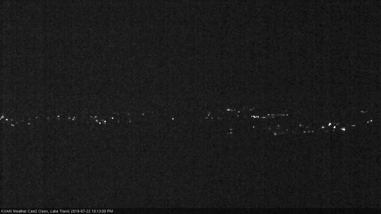 Lake Travis webcam, July 22, 2019 9:15 PM CT