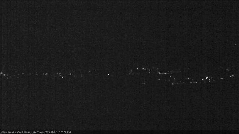 Lake Travis webcam, July 22, 2019 9:30 PM CT