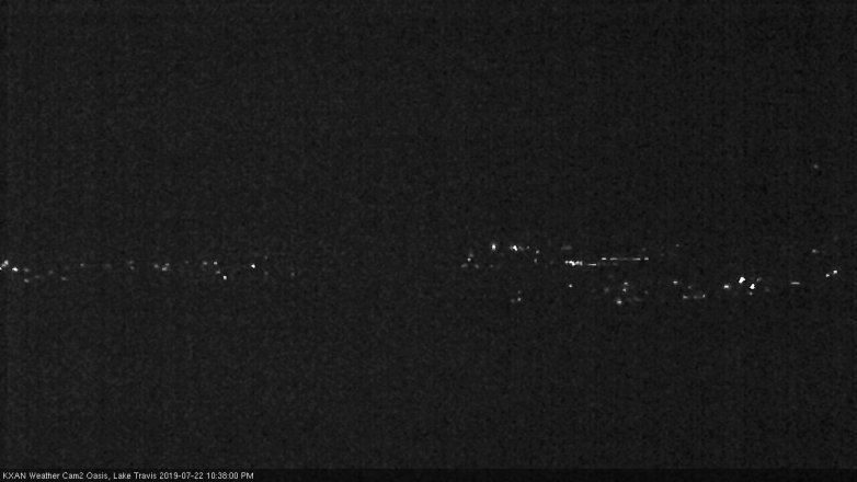 Lake Travis webcam, July 22, 2019 9:40 PM CT