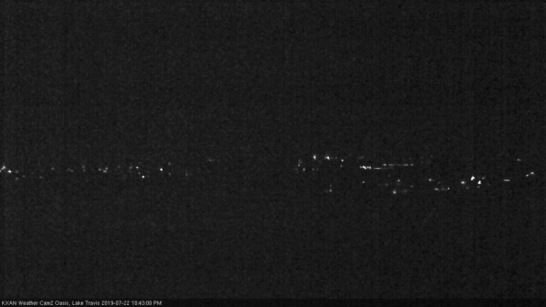 Lake Travis webcam, July 22, 2019 9:45 PM CT