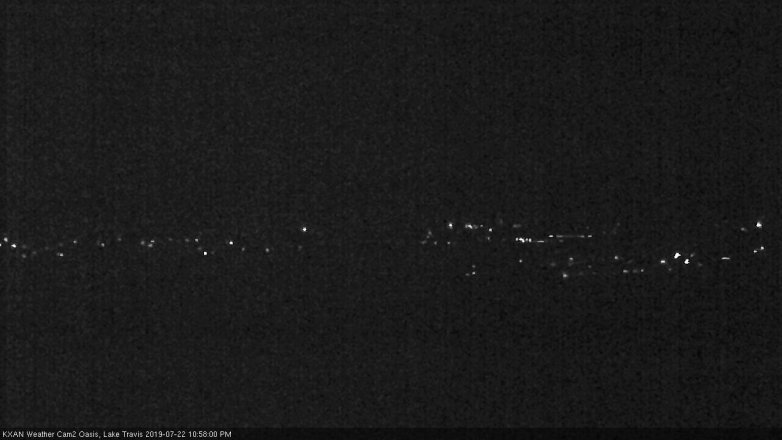 Lake Travis webcam, July 22, 2019 10:00 PM CT