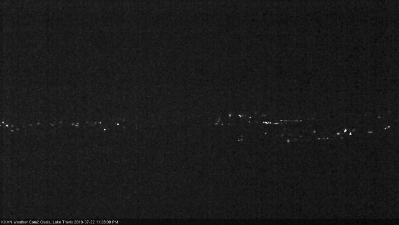 Lake Travis webcam, July 22, 2019 10:30 PM CT