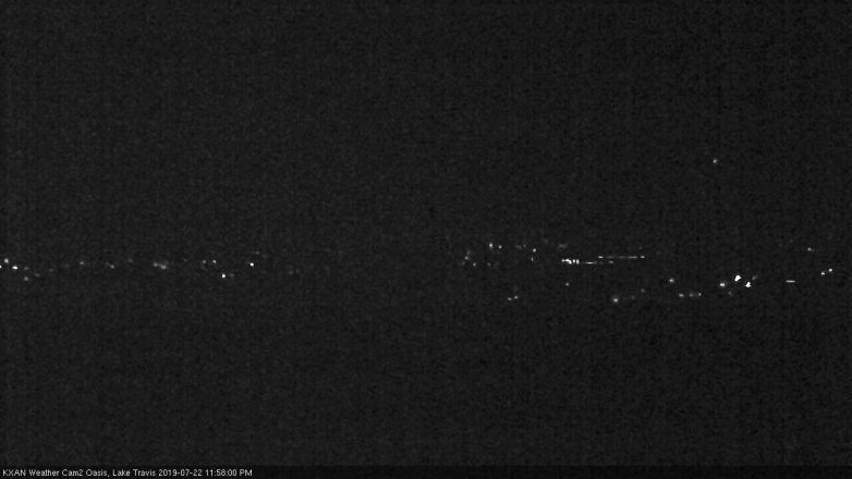 Lake Travis webcam, July 22, 2019 11:00 PM CT