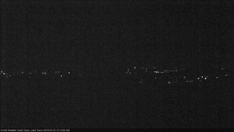 Lake Travis webcam, July 22, 2019 11:15 PM CT