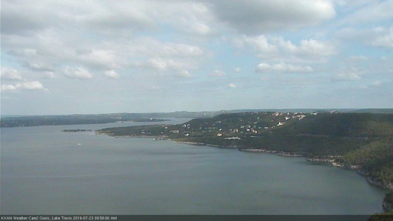 Lake Travis webcam, July 23, 2019 9:00 AM CT