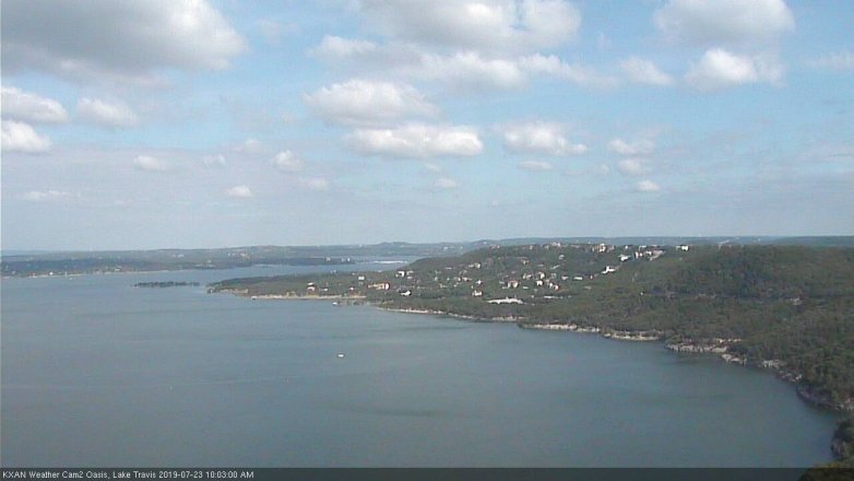 Lake Travis webcam, July 23, 2019 9:05 AM CT