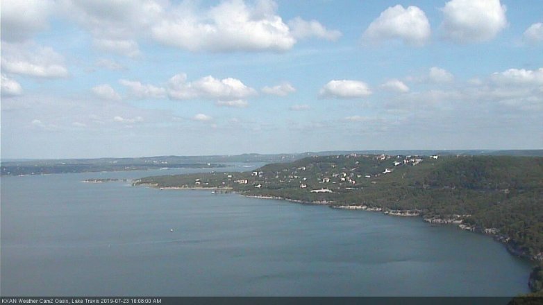 Lake Travis webcam, July 23, 2019 9:10 AM CT
