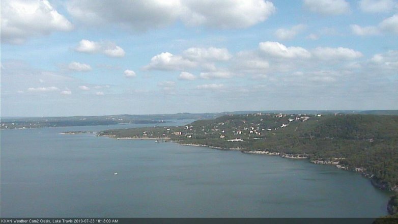 Lake Travis webcam, July 23, 2019 9:15 AM CT