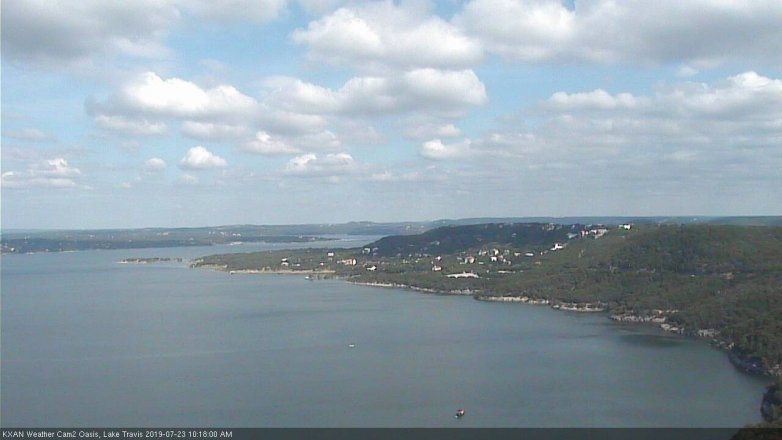 Lake Travis webcam, July 23, 2019 9:20 AM CT