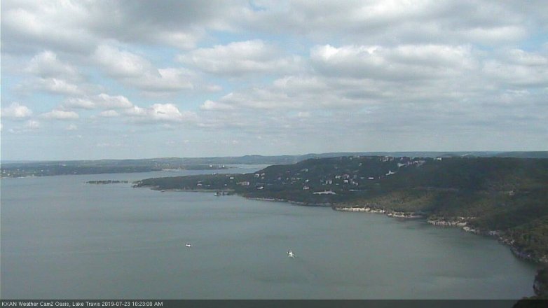 Lake Travis webcam, July 23, 2019 9:25 AM CT