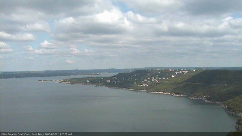Lake Travis webcam, July 23, 2019 9:30 AM CT