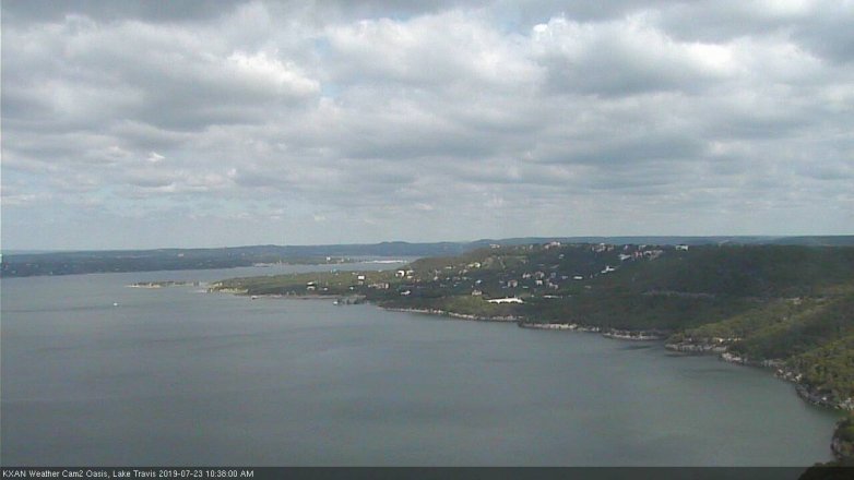 Lake Travis webcam, July 23, 2019 9:40 AM CT