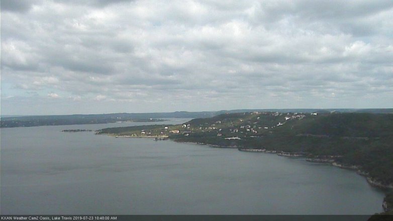 Lake Travis webcam, July 23, 2019 9:50 AM CT