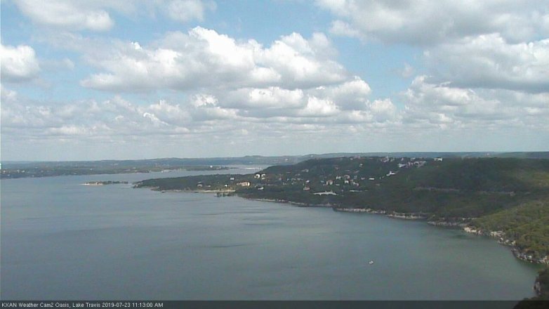 Lake Travis webcam, July 23, 2019 10:15 AM CT