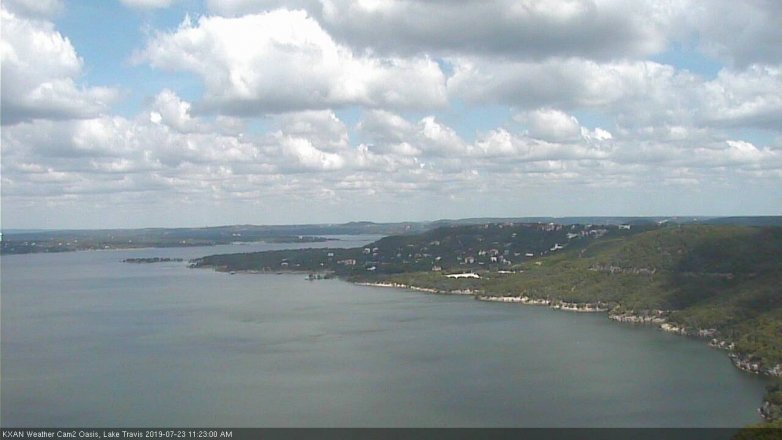 Lake Travis webcam, July 23, 2019 10:25 AM CT