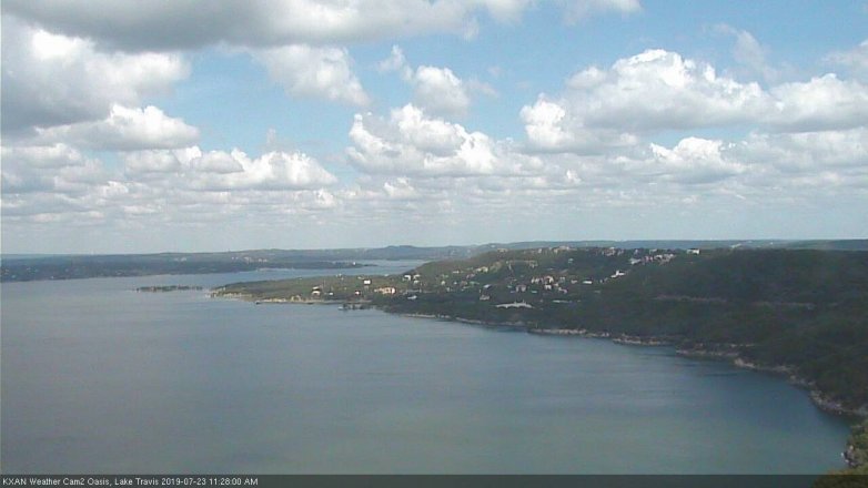 Lake Travis webcam, July 23, 2019 10:30 AM CT