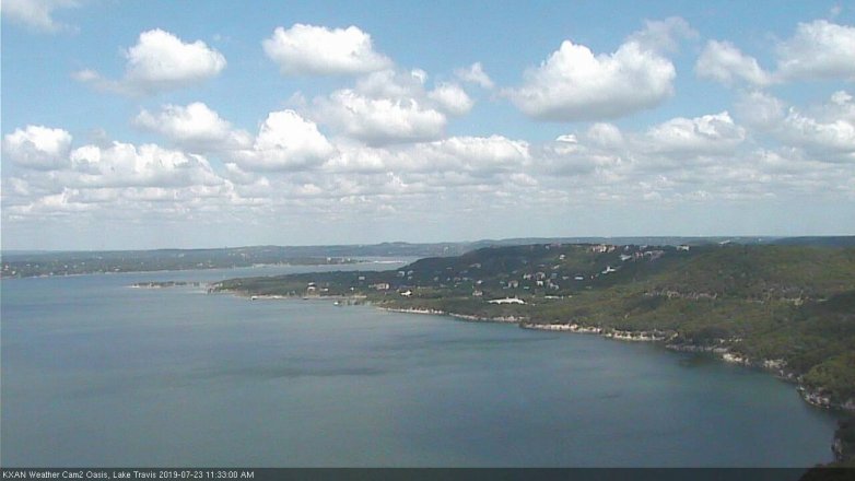 Lake Travis webcam, July 23, 2019 10:35 AM CT