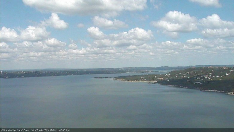 Lake Travis webcam, July 23, 2019 10:45 AM CT