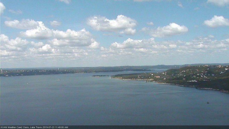 Lake Travis webcam, July 23, 2019 10:50 AM CT