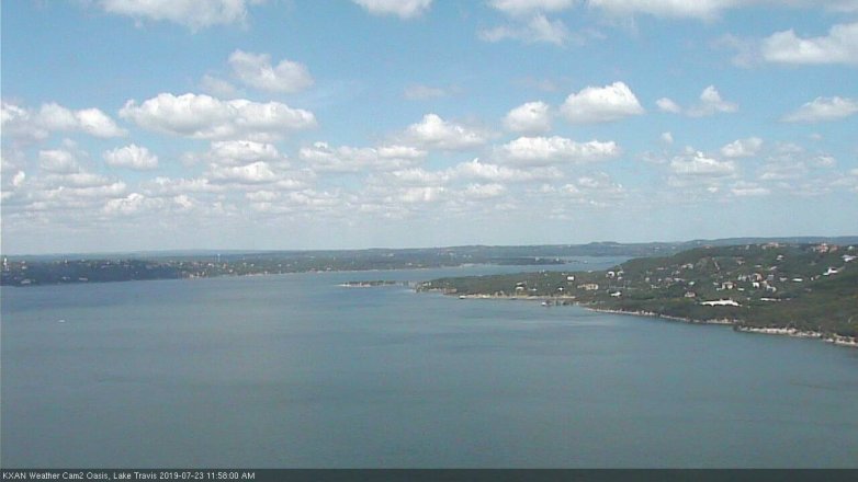 Lake Travis webcam, July 23, 2019 11:00 AM CT