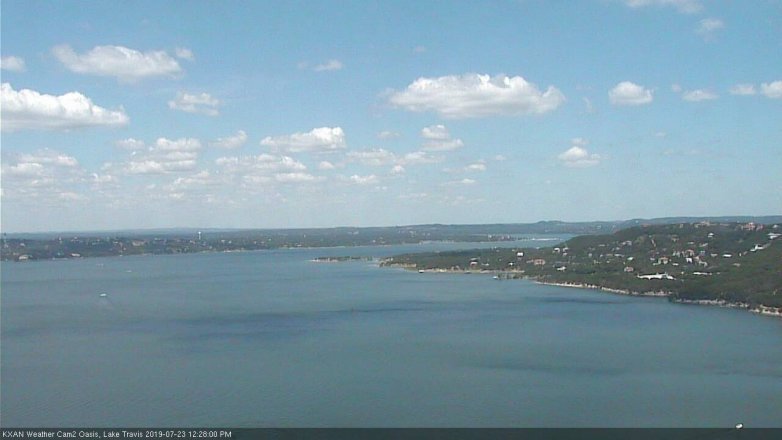 Lake Travis webcam, July 23, 2019 11:30 AM CT