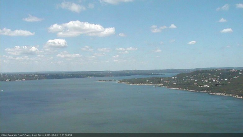Lake Travis webcam, July 23, 2019 11:35 AM CT