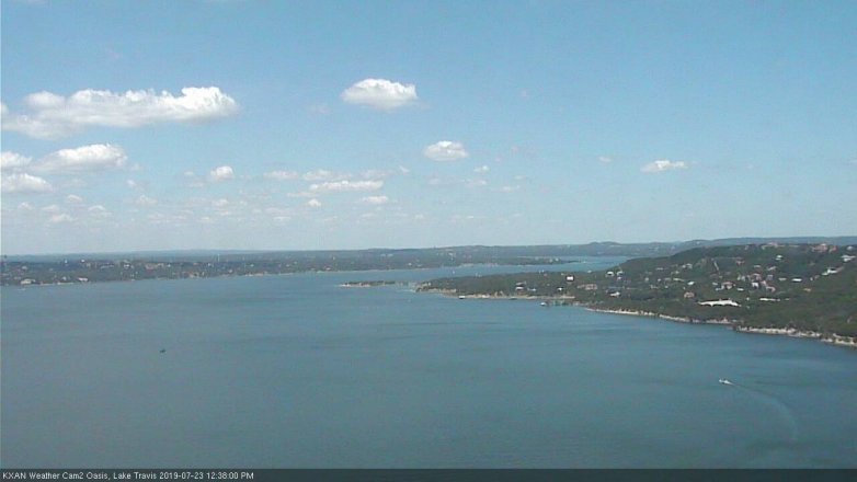 Lake Travis webcam, July 23, 2019 11:40 AM CT
