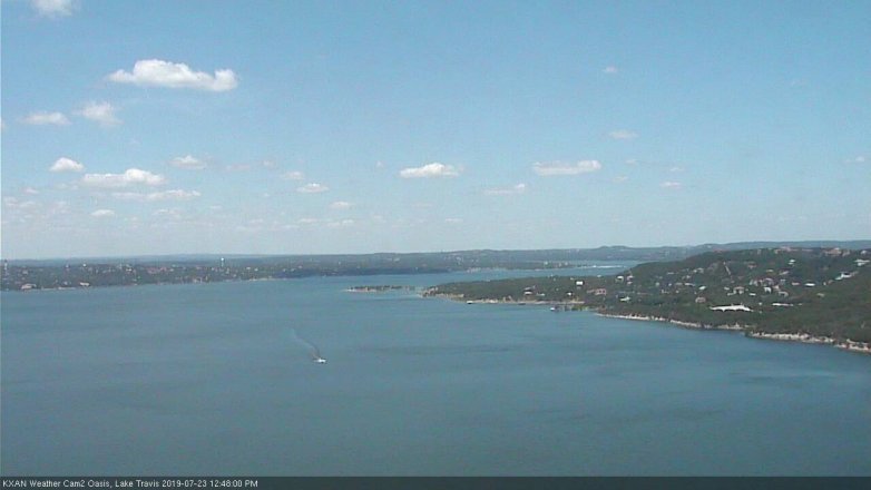 Lake Travis webcam, July 23, 2019 11:50 AM CT