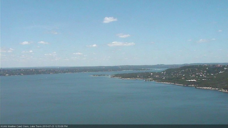 Lake Travis webcam, July 23, 2019 11:55 AM CT