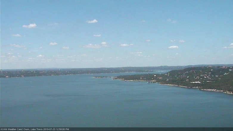 Lake Travis webcam, July 23, 2019 12:00 PM CT