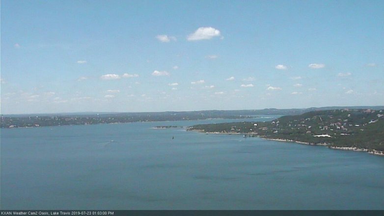 Lake Travis webcam, July 23, 2019 12:05 PM CT
