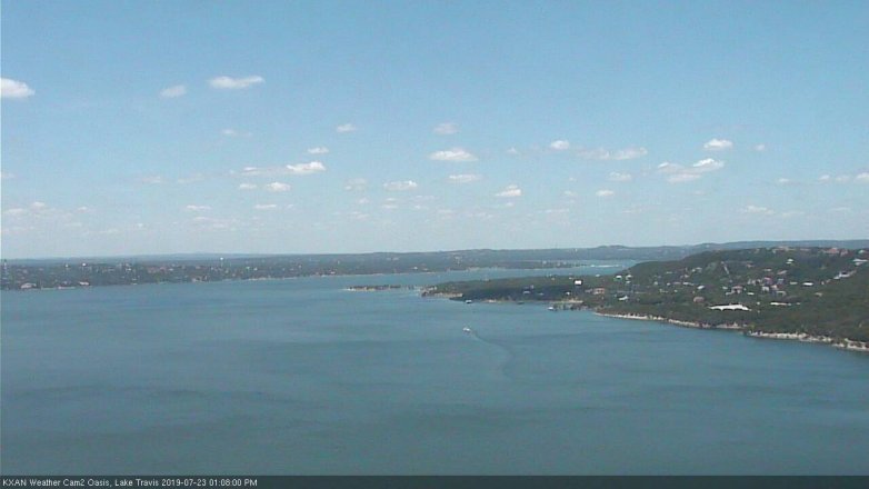 Lake Travis webcam, July 23, 2019 12:10 PM CT
