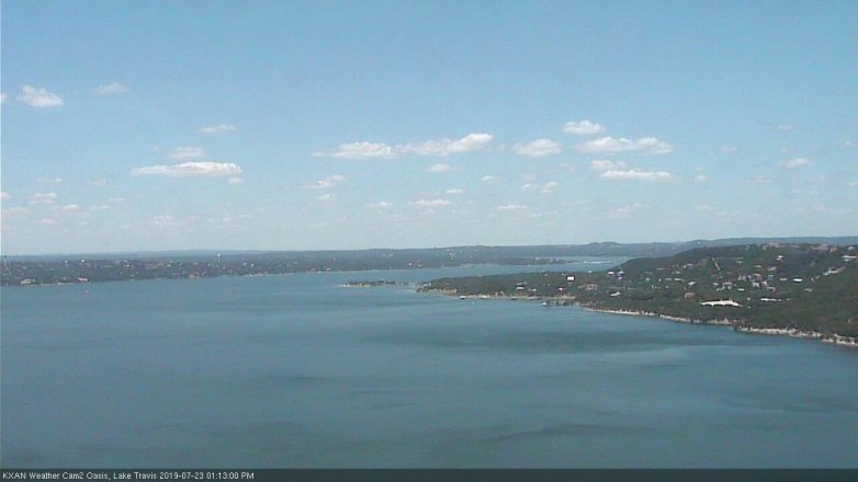 Lake Travis webcam, July 23, 2019 12:15 PM CT