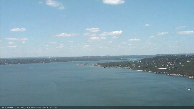 Lake Travis webcam, July 23, 2019 12:20 PM CT