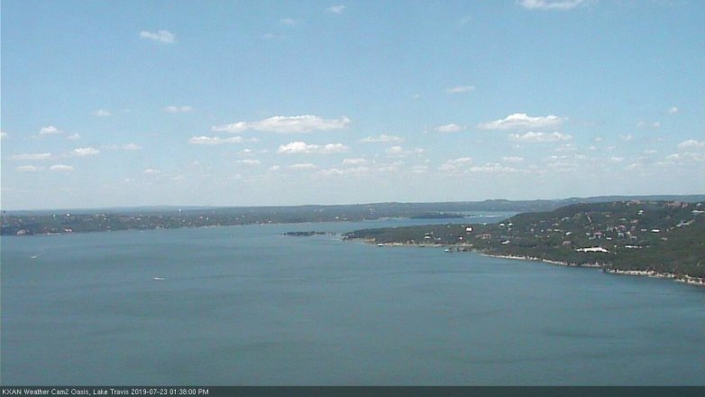 Lake Travis webcam, July 23, 2019 12:40 PM CT