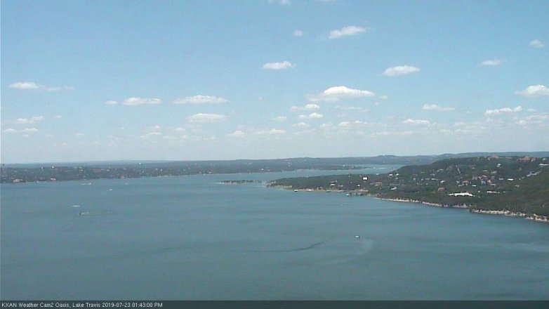 Lake Travis webcam, July 23, 2019 12:45 PM CT