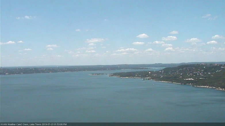 Lake Travis webcam, July 23, 2019 12:55 PM CT