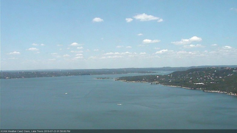 Lake Travis webcam, July 23, 2019 1:00 PM CT