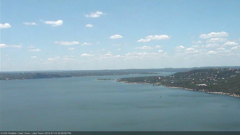 Lake Travis webcam, July 23, 2019 1:10 PM CT