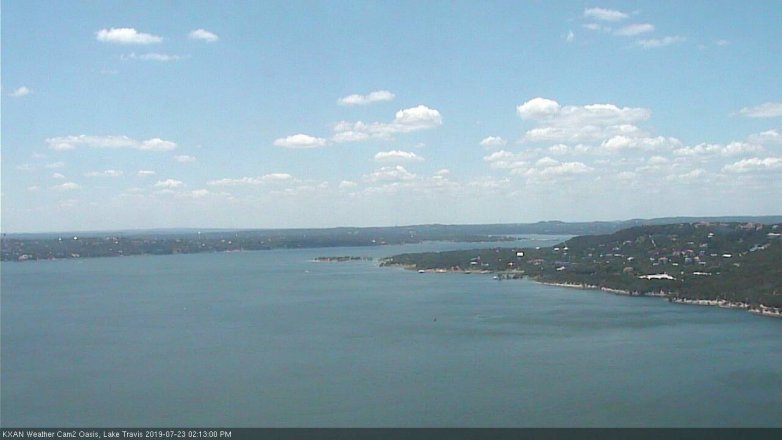 Lake Travis webcam, July 23, 2019 1:15 PM CT