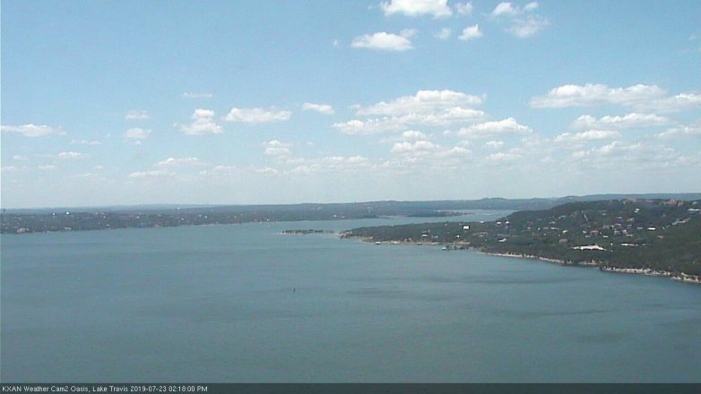 Lake Travis webcam, July 23, 2019 1:20 PM CT