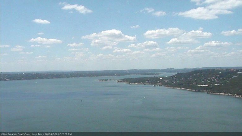 Lake Travis webcam, July 23, 2019 1:25 PM CT
