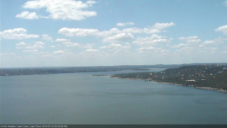 Lake Travis webcam, July 23, 2019 1:35 PM CT