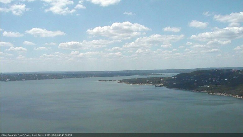 Lake Travis webcam, July 23, 2019 1:50 PM CT