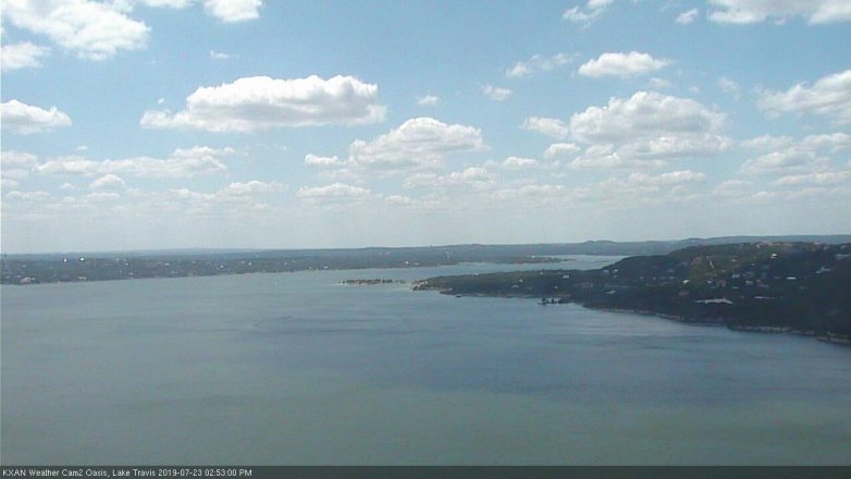 Lake Travis webcam, July 23, 2019 1:55 PM CT